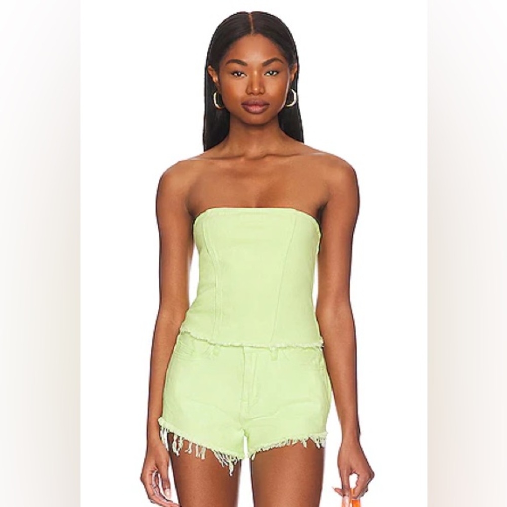 Superdown Dominique Denim Top and Short SET size Medium